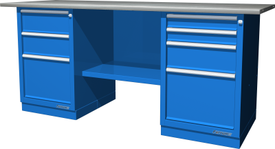 Верстак металлический двухтумбовый Ferrum 01.234R